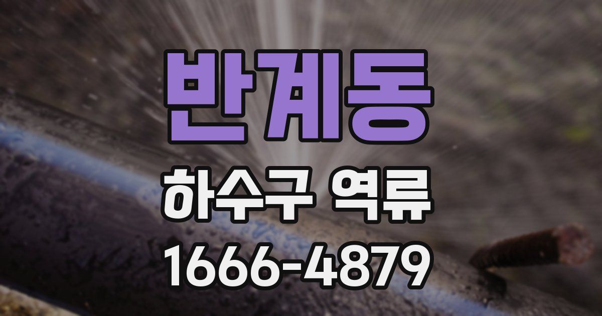반계동 하수구 역류