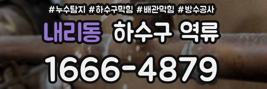 내리동 하수구 역류