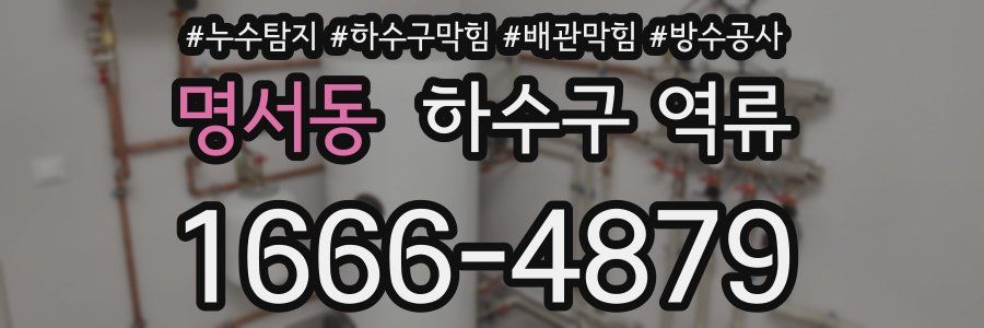 명서동 하수구 역류