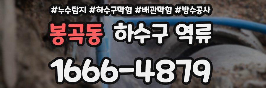 봉곡동 하수구 역류
