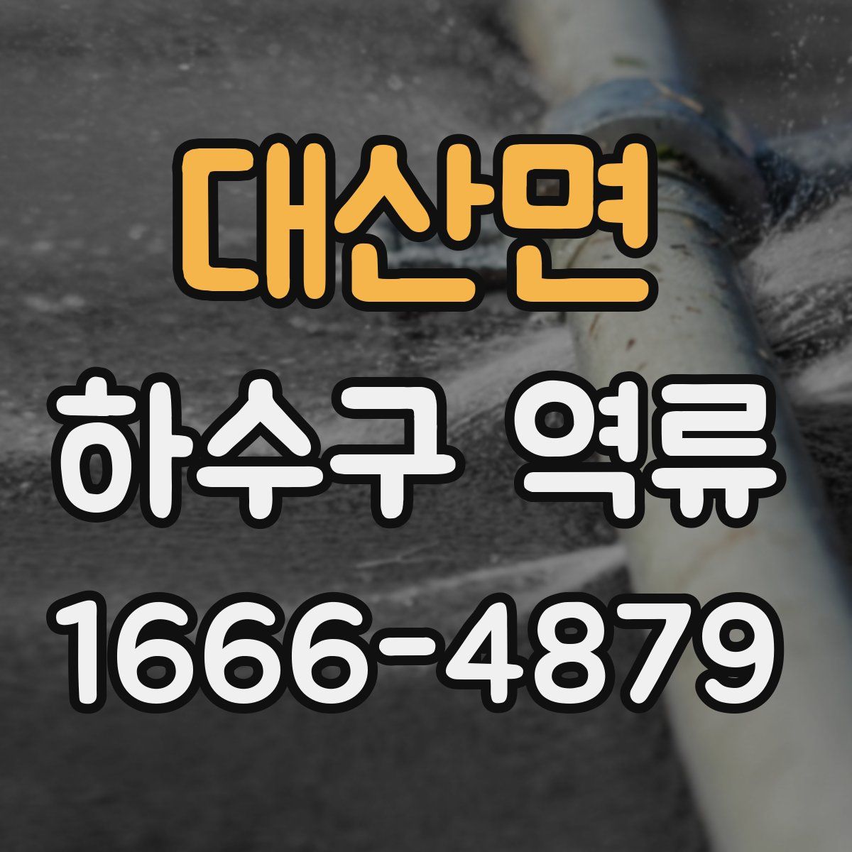 대산면 하수구 역류