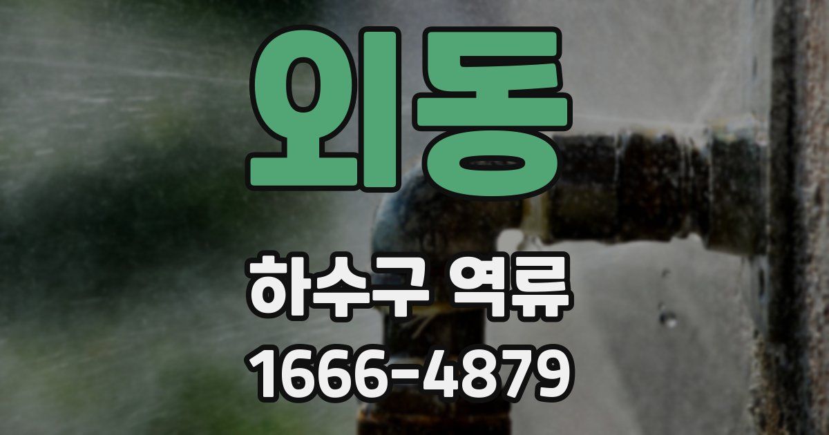 외동 하수구 역류