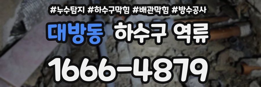 대방동 하수구 역류