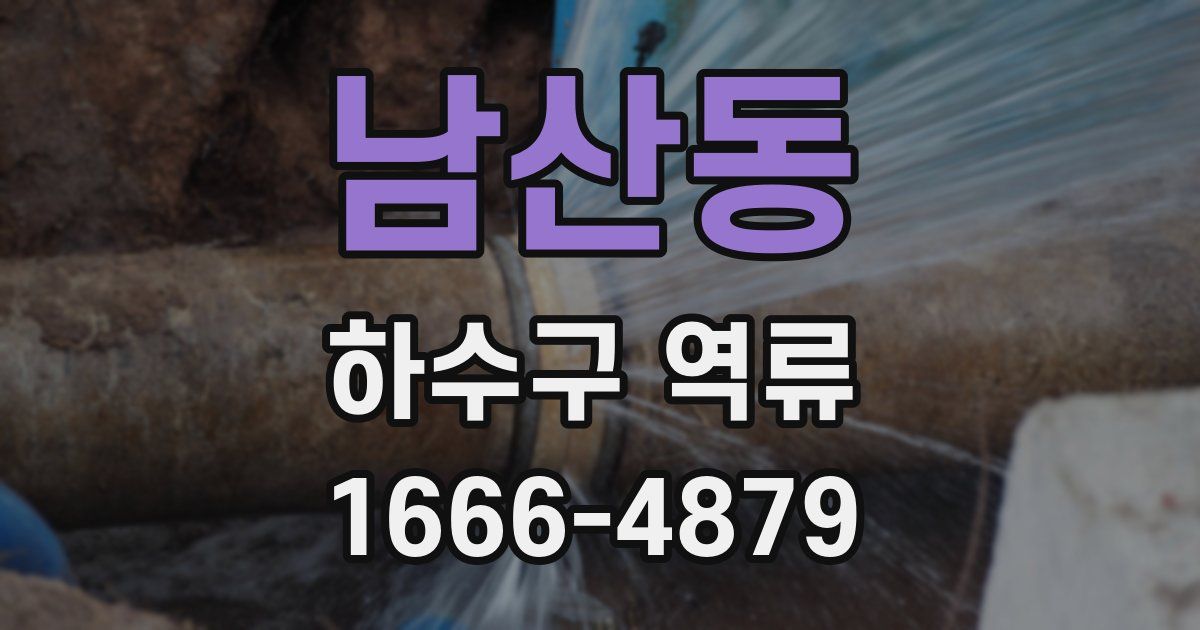 남산동 하수구 역류