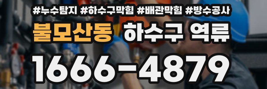 불모산동 하수구 역류