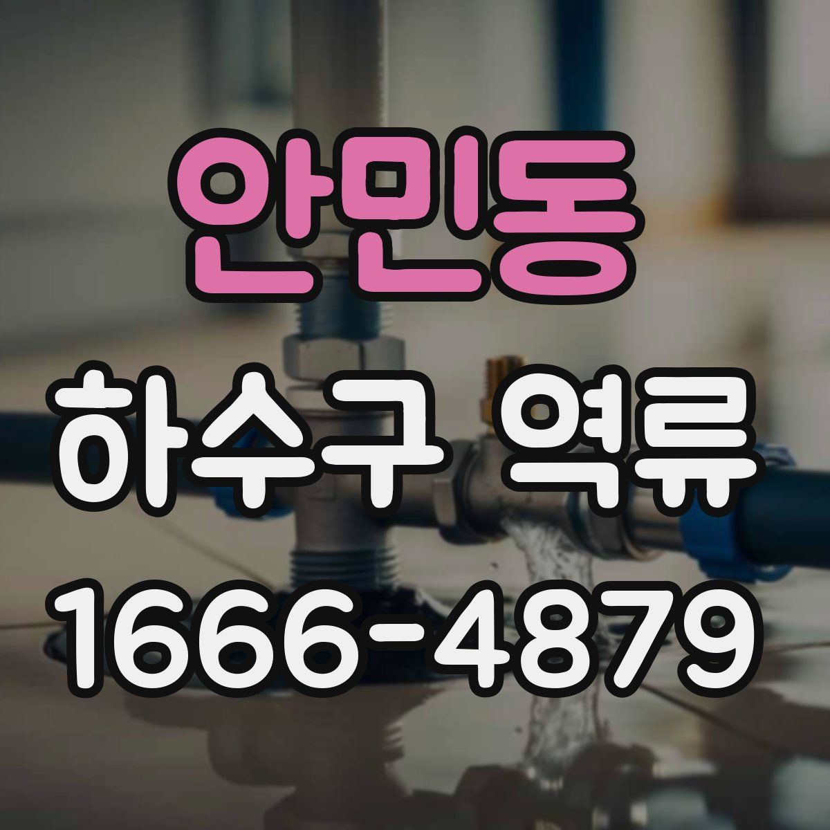 안민동 하수구 역류