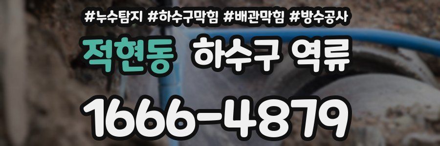 적현동 하수구 역류