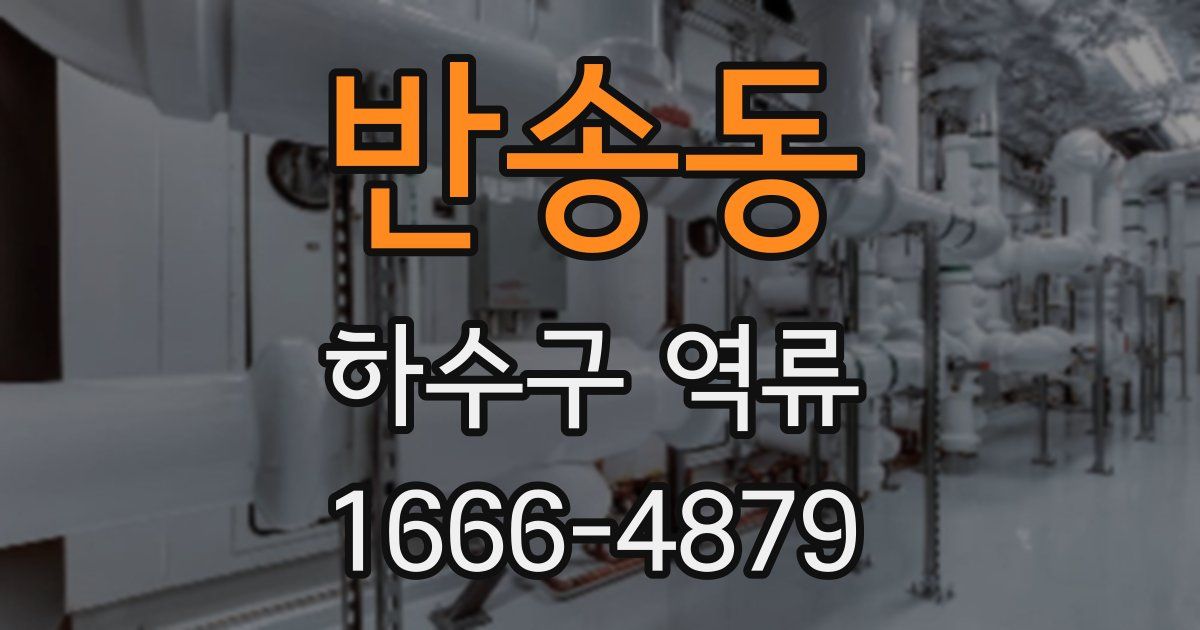 반송동 하수구 역류