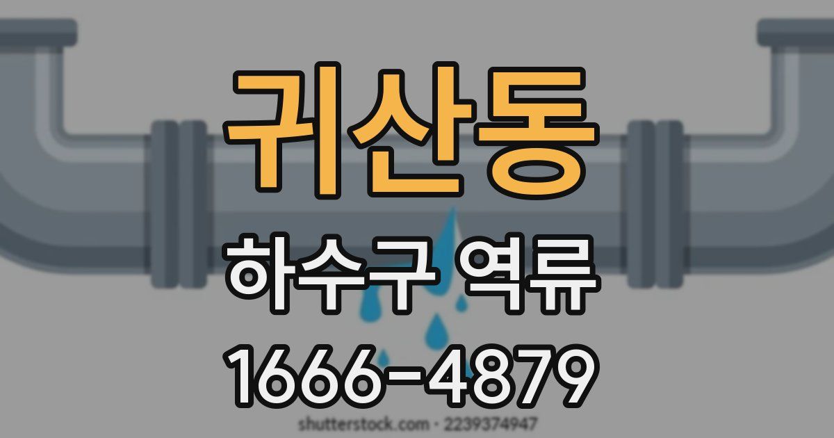 귀산동 하수구 역류