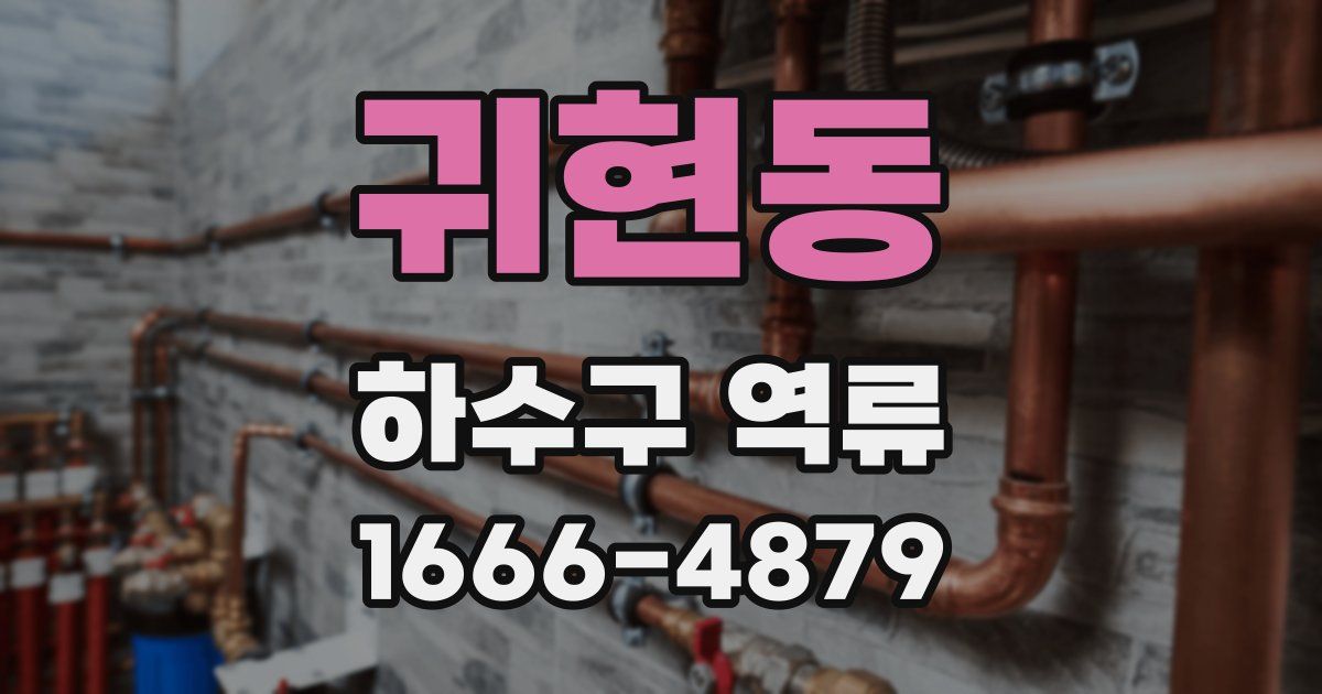 귀현동 하수구 역류