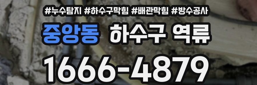 중앙동 하수구 역류