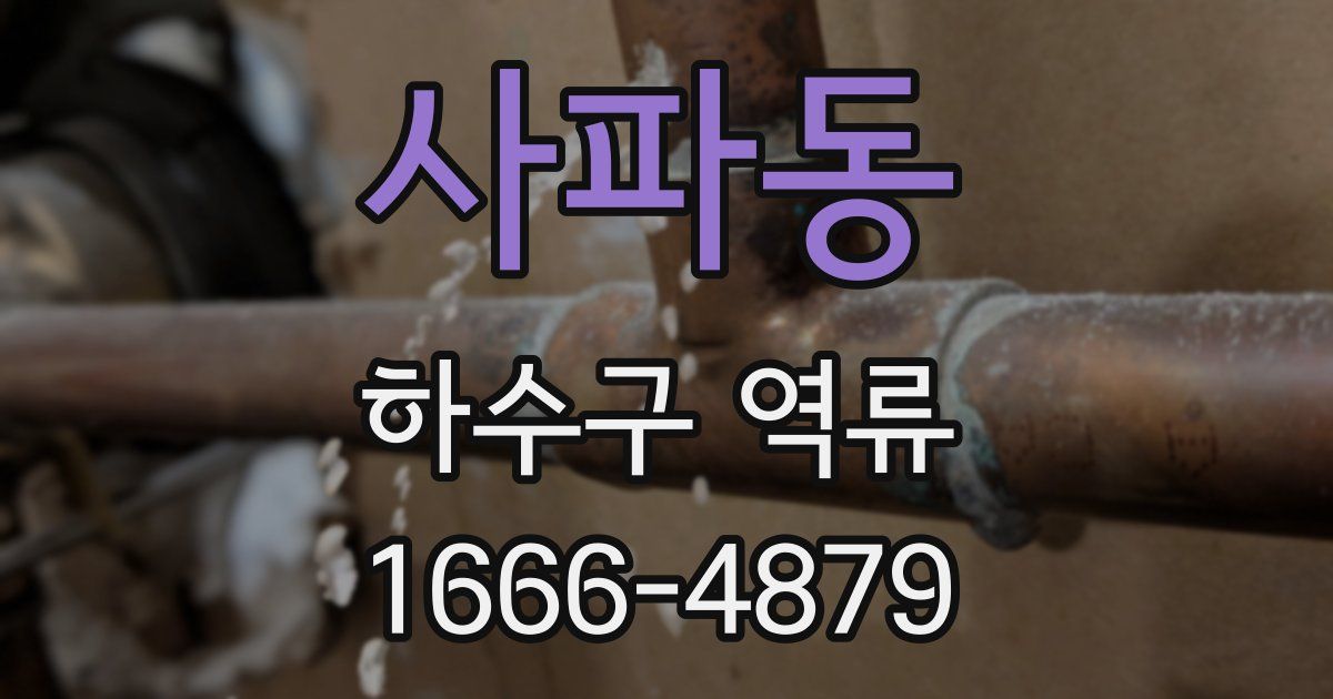 사파동 하수구 역류