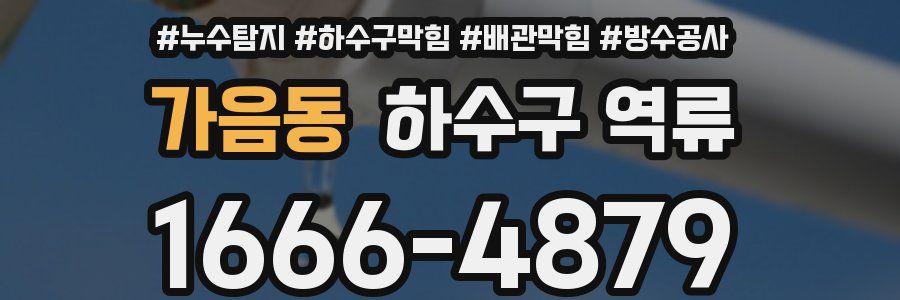 가음동 하수구 역류