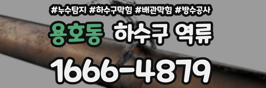 용호동 하수구 역류
