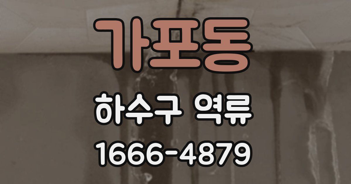 가포동 하수구 역류