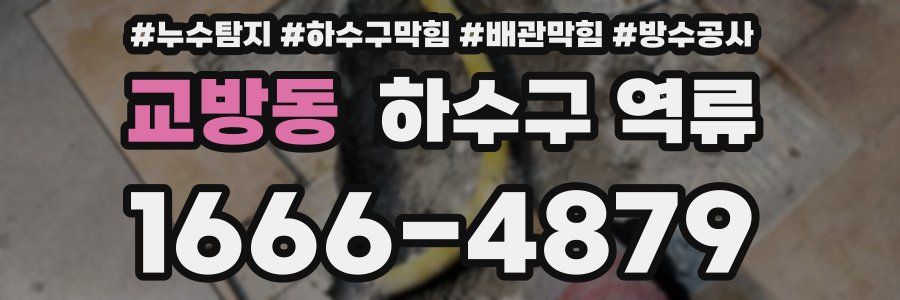 교방동 하수구 역류