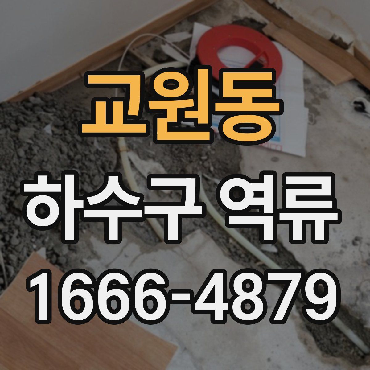 교원동 하수구 역류