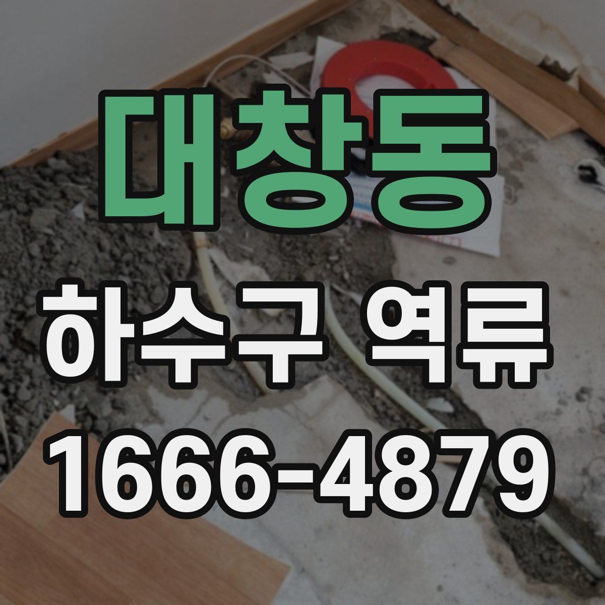 대창동 하수구 역류