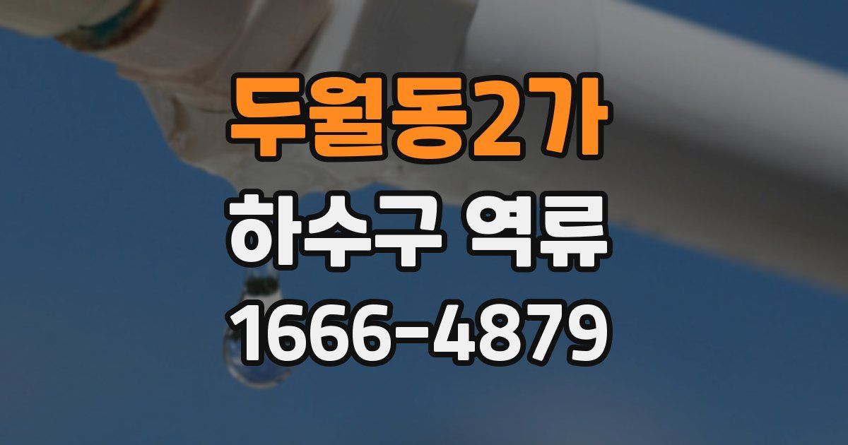 두월동2가 하수구 역류