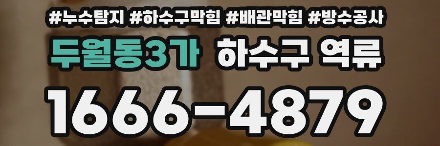 두월동3가 하수구 역류