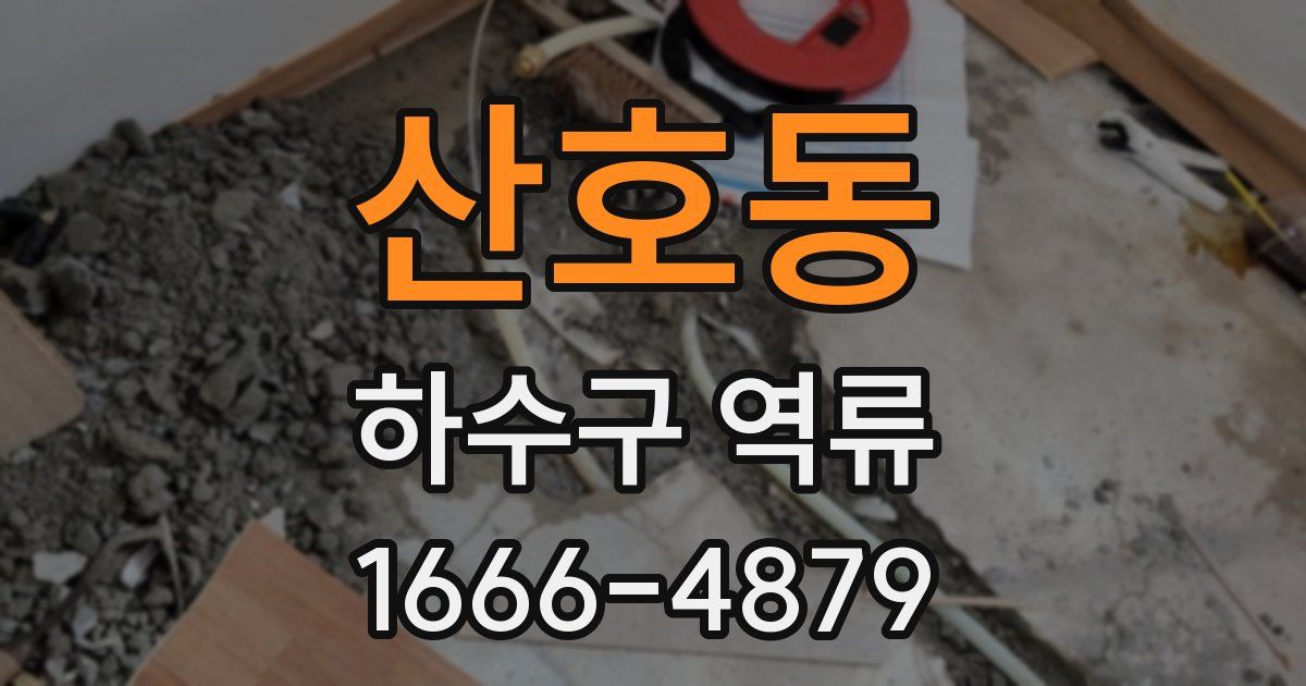 산호동 하수구 역류