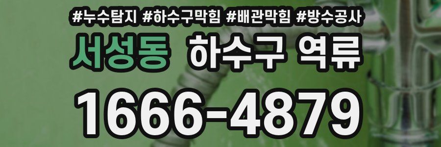 서성동 하수구 역류
