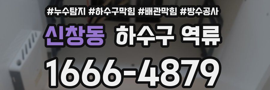 신창동 하수구 역류