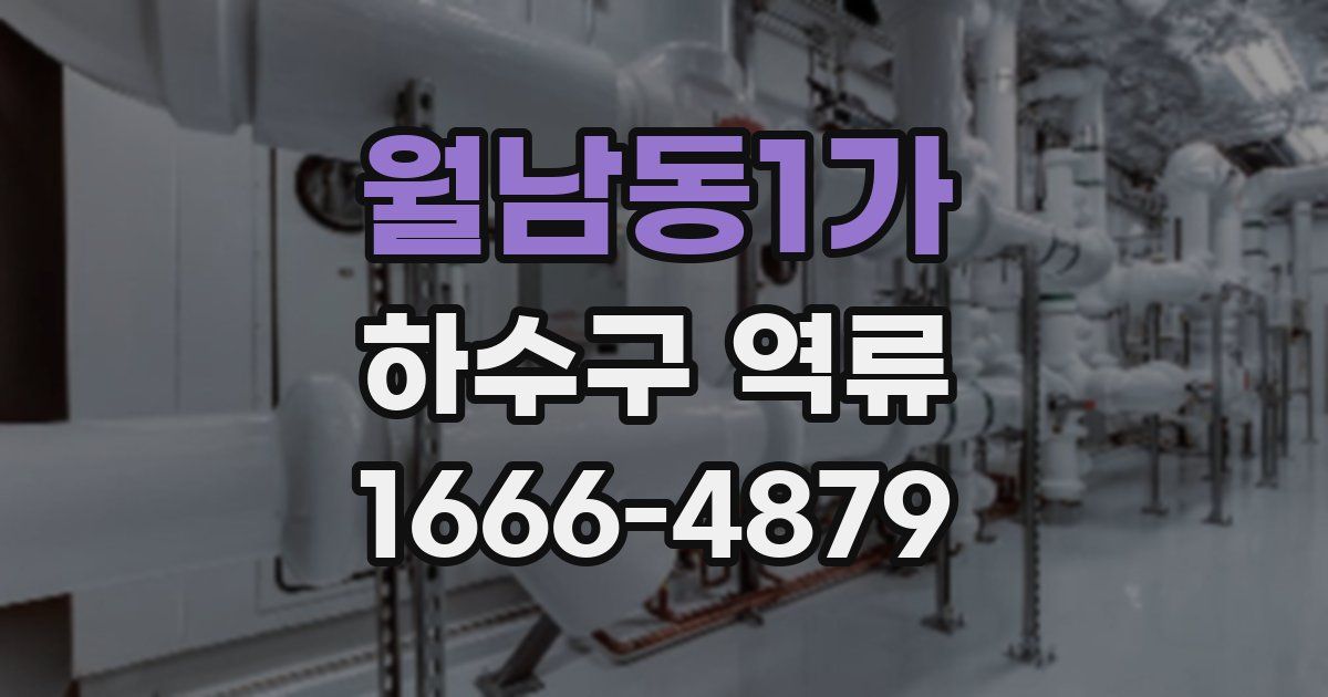 월남동1가 하수구 역류