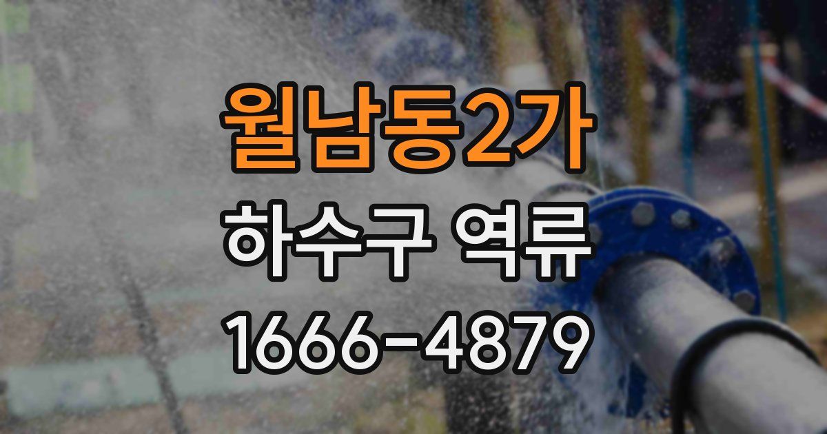 월남동2가 하수구 역류