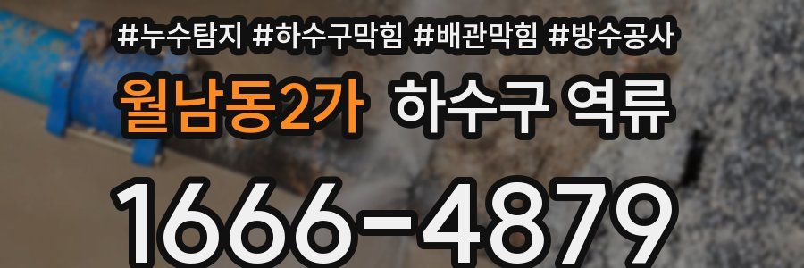 월남동2가 하수구 역류