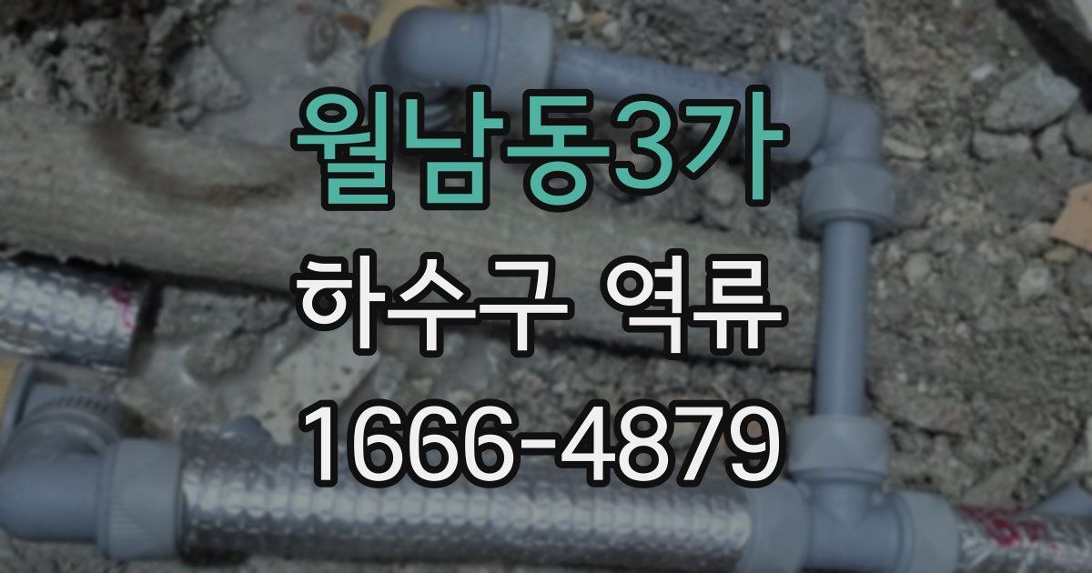 월남동3가 하수구 역류