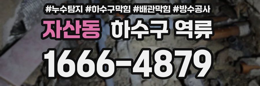 자산동 하수구 역류