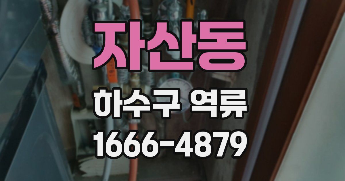 자산동 하수구 역류