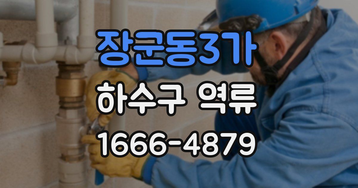 장군동3가 하수구 역류