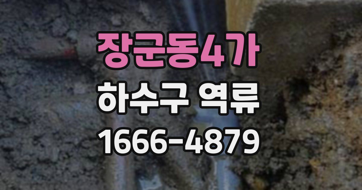 장군동4가 하수구 역류