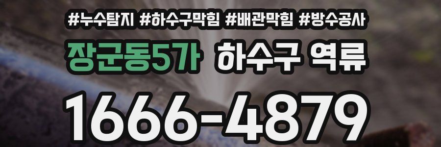 장군동5가 하수구 역류