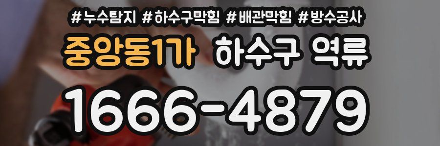 중앙동1가 하수구 역류