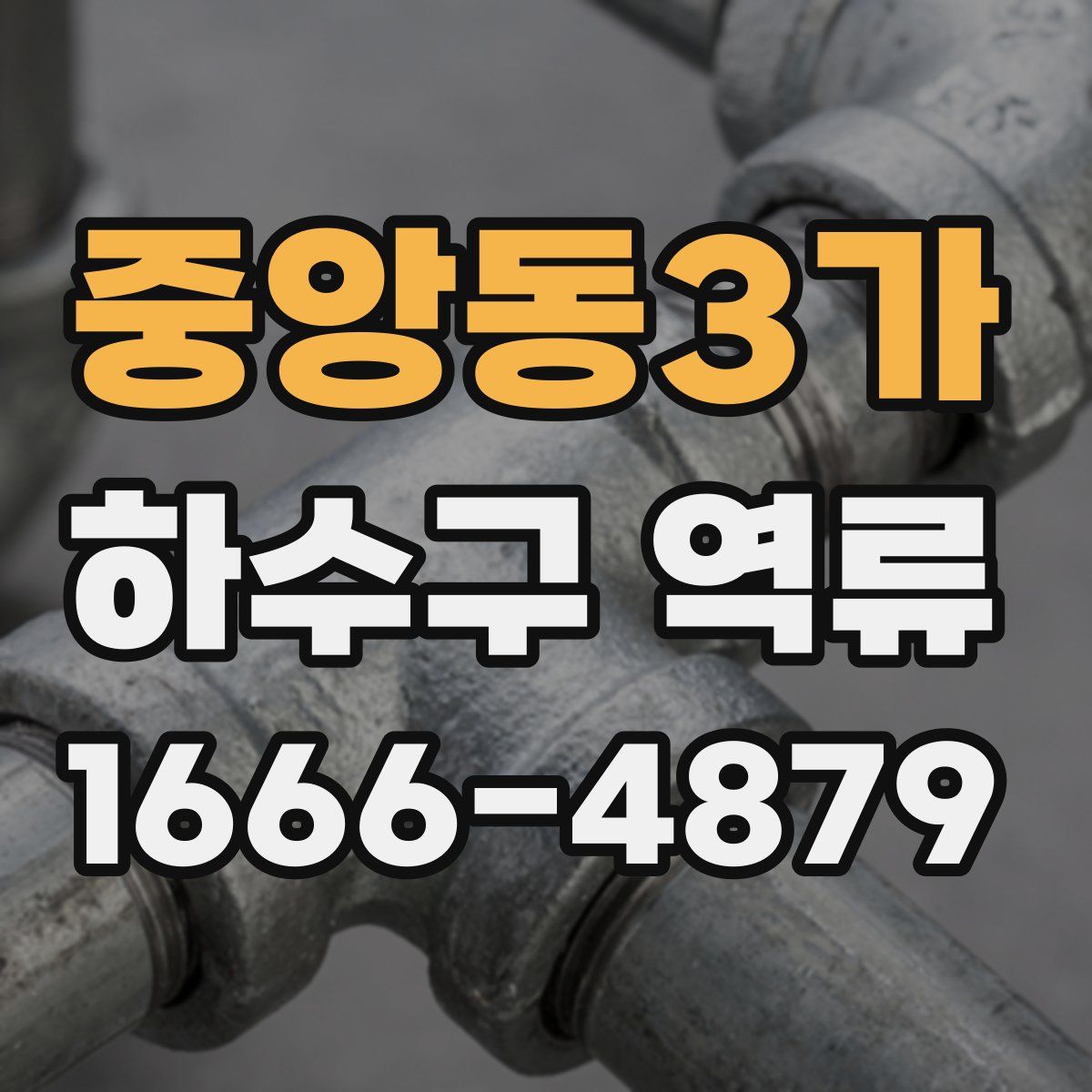 중앙동3가 하수구 역류