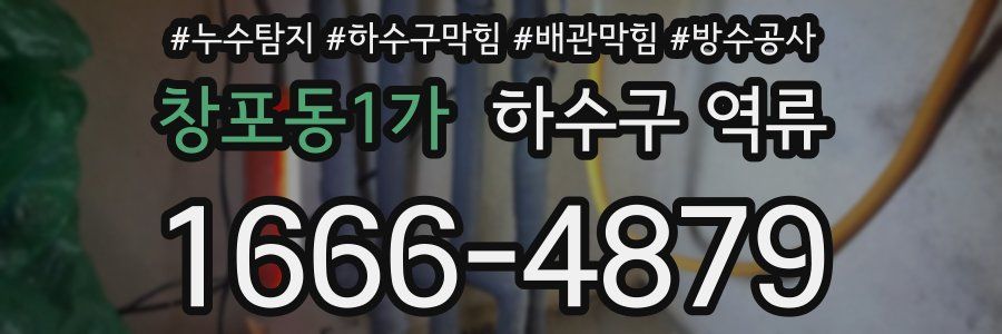 창포동1가 하수구 역류