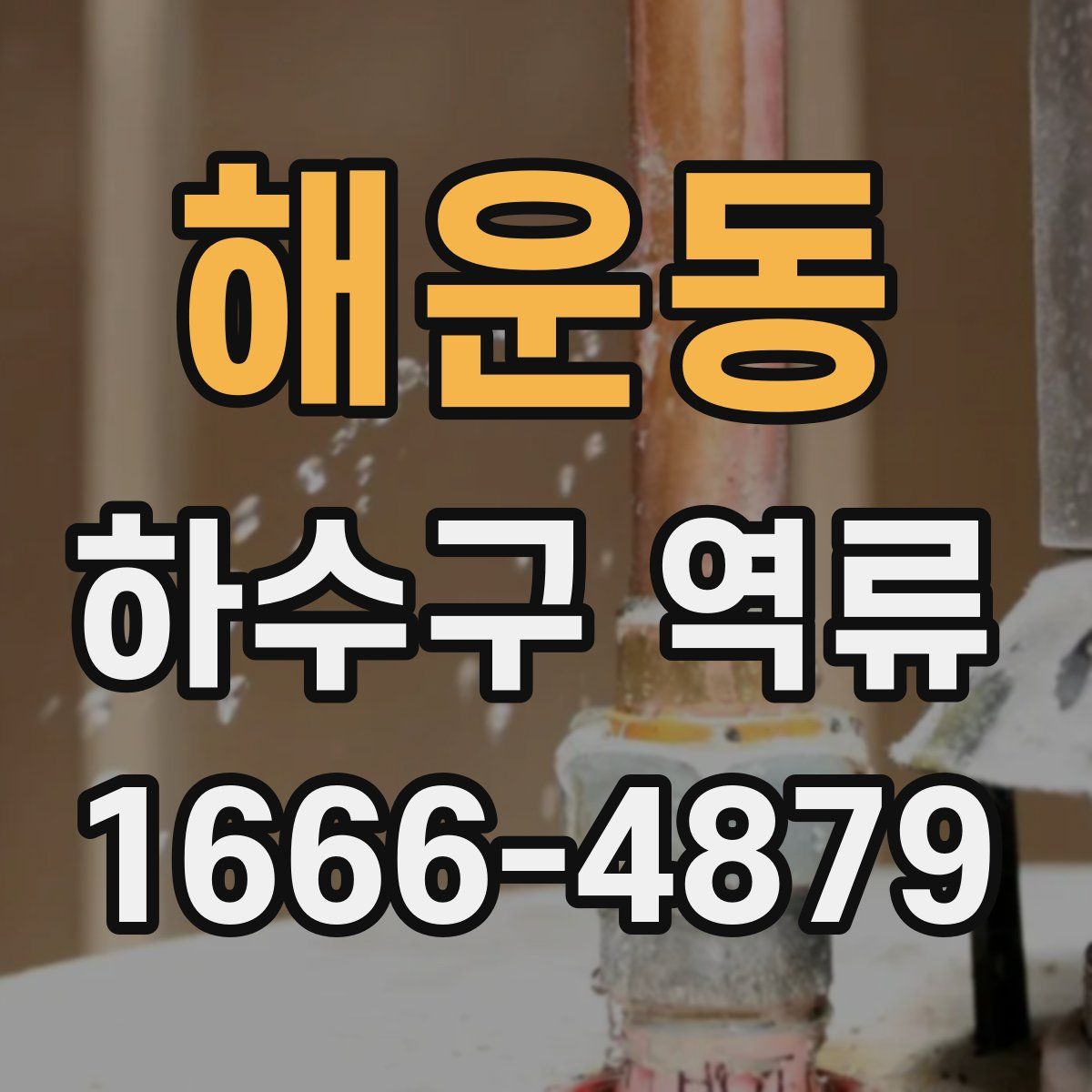 해운동 하수구 역류