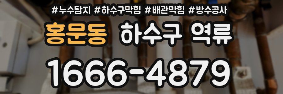 홍문동 하수구 역류