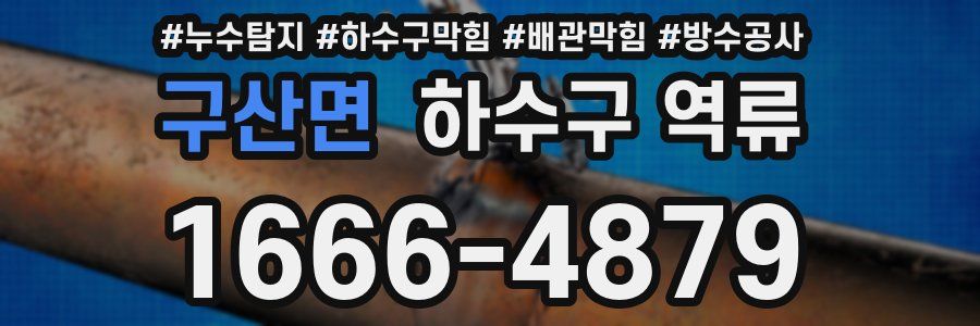 구산면 하수구 역류
