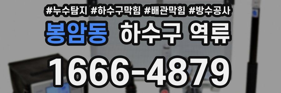 봉암동 하수구 역류
