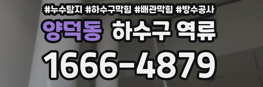 양덕동 하수구 역류