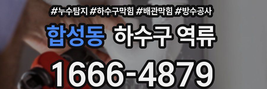 합성동 하수구 역류
