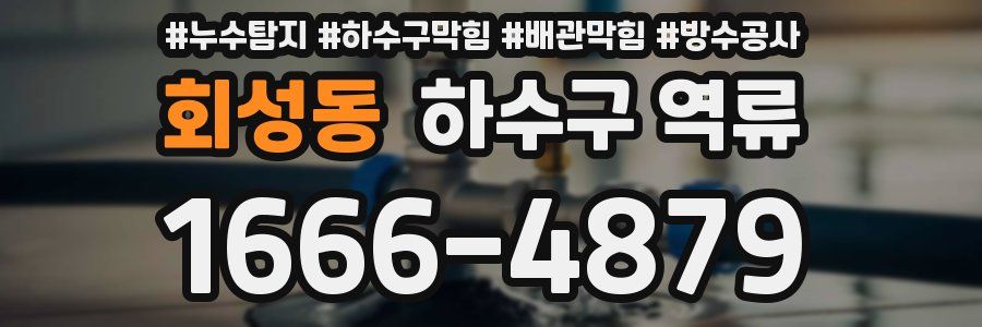 회성동 하수구 역류