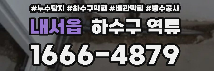내서읍 하수구 역류