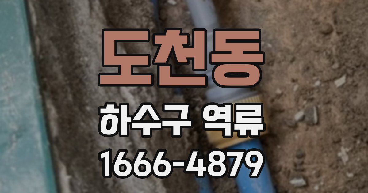 도천동 하수구 역류