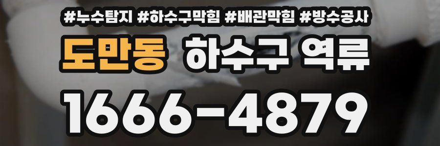 도만동 하수구 역류