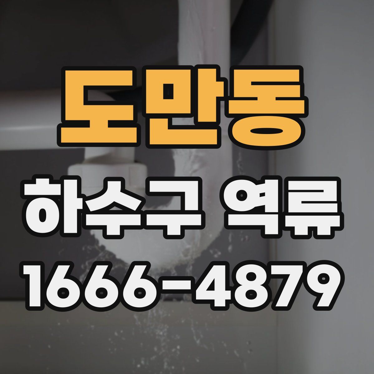 도만동 하수구 역류